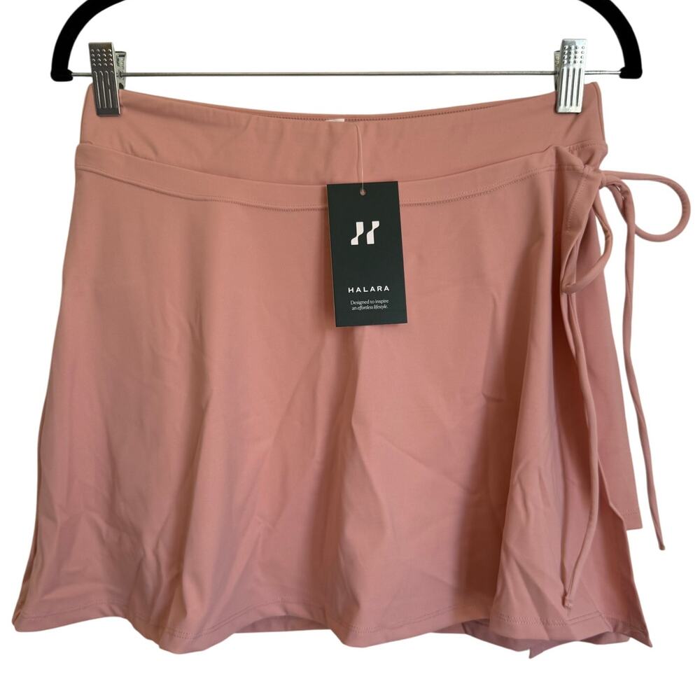 NWT Halara Everyday Softlyzero Airy Mid Rise Tie Side A Line 2-in-1‎ Mini Skirt